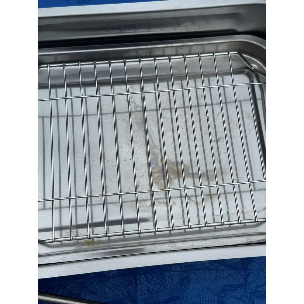 Cameron's Stainless Steel Smoker Box‎ Roasting Pan w/ Rack & Lid - Used Good